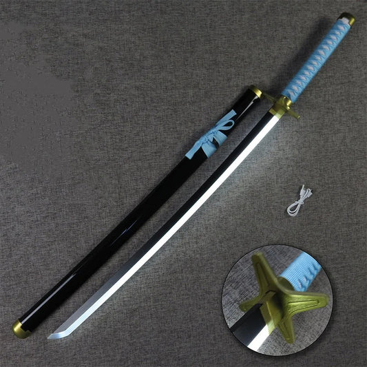 Blue Led Katana Decor